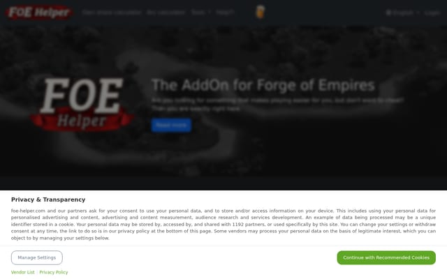 Screenshot of foe-rechner.de