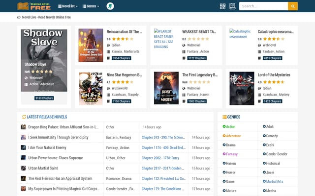 Screenshot of novellive.com
