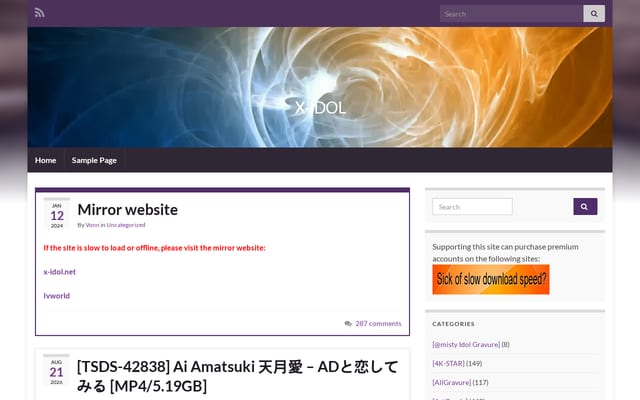 Screenshot of xidol.net