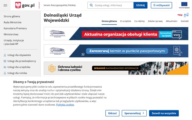 Screenshot of duw.pl
