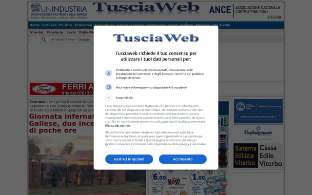 Screenshot of tusciaweb.eu