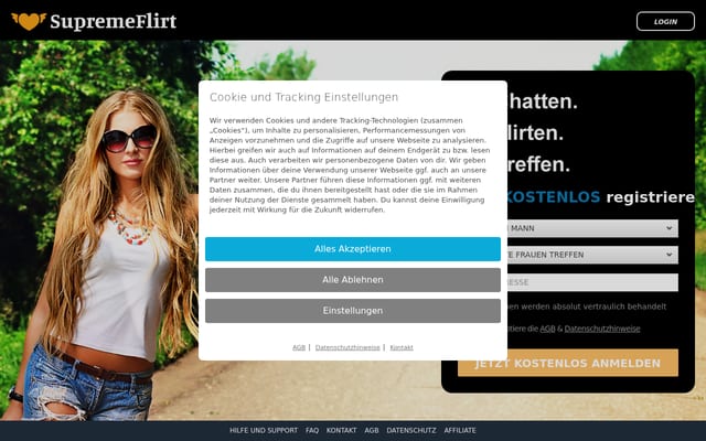 Screenshot of supremeflirt.com