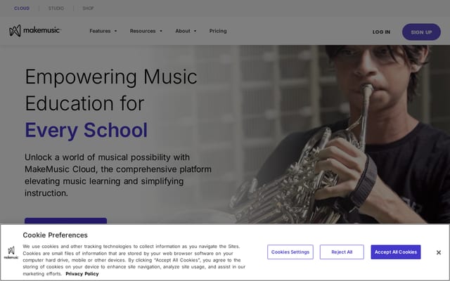 Screenshot of makemusic.com