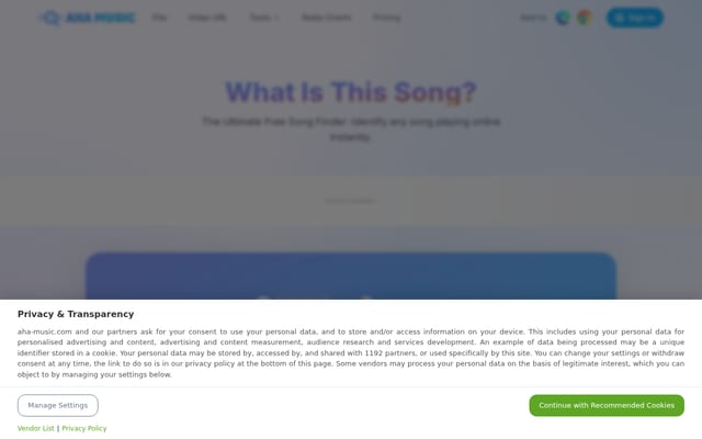 Screenshot of aha-music.com