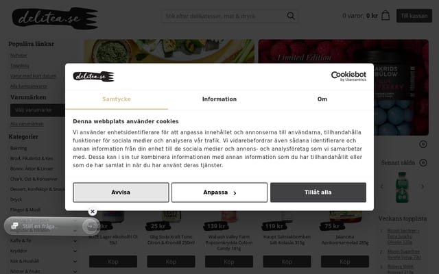 Screenshot of delitea.se