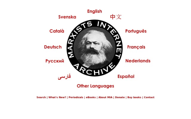 Screenshot of marxists.org