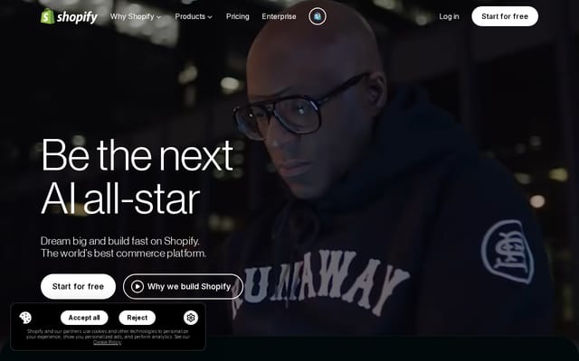 Screenshot of shopify.com