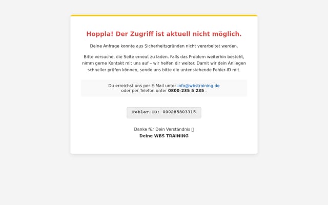 Screenshot of wbstraining.de