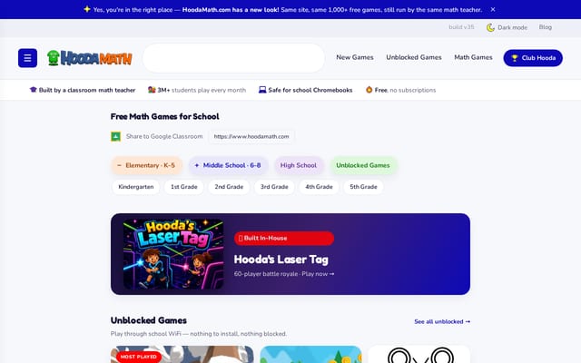Screenshot of hoodamath.com