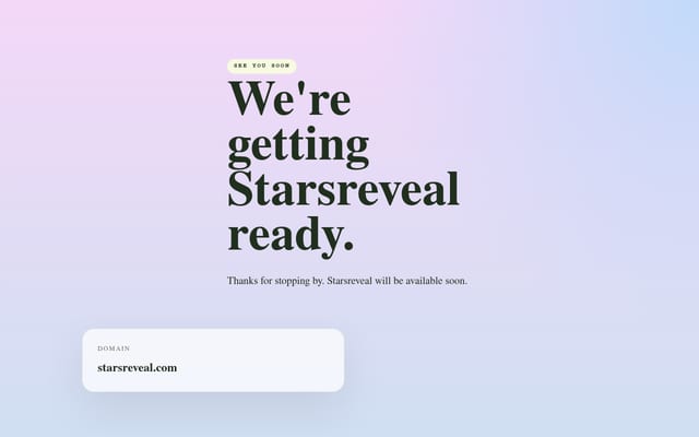 Screenshot of starsreveal.com