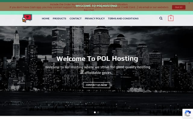 Screenshot of polhosting.com