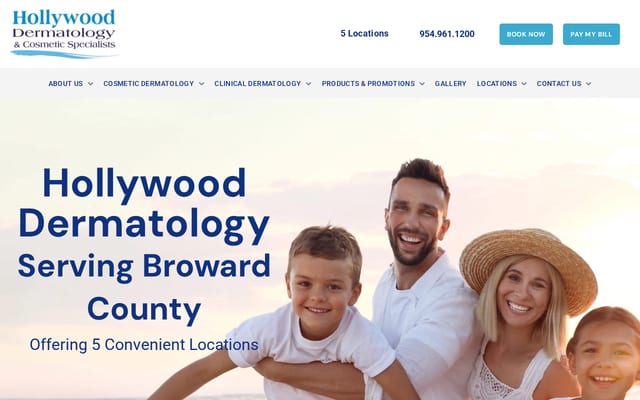 Screenshot of hollywooddermatology.com