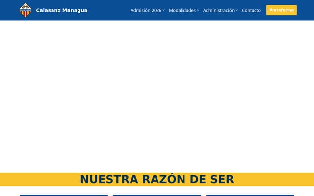 Screenshot of colegiocalasanz.edu.ni