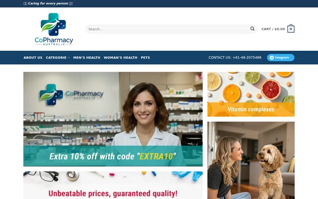 Screenshot of copharmacy.com.au