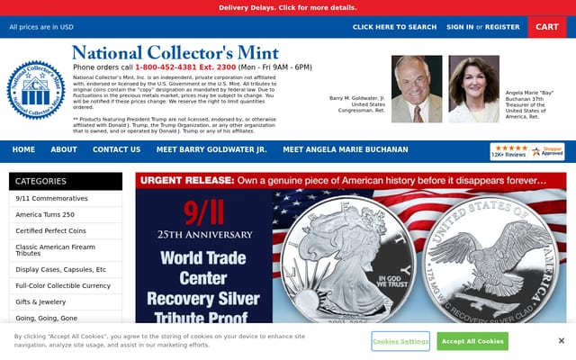Screenshot of ncmint.com