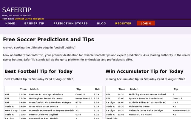 Screenshot of safertip.com