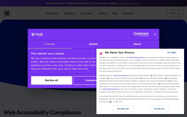 Screenshot of wcag.com