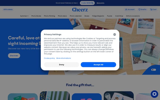 Screenshot of cheerz.com
