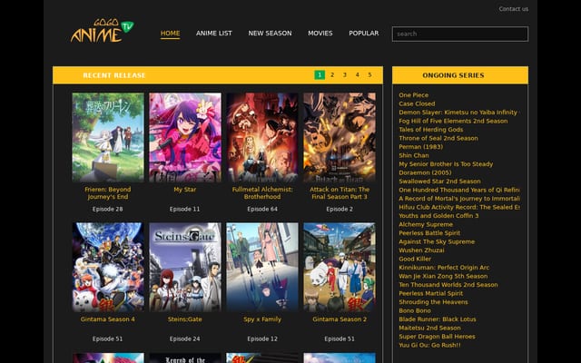 Screenshot of gogoanimehub.tv