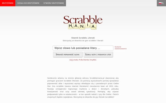 Screenshot of scrabblemania.pl