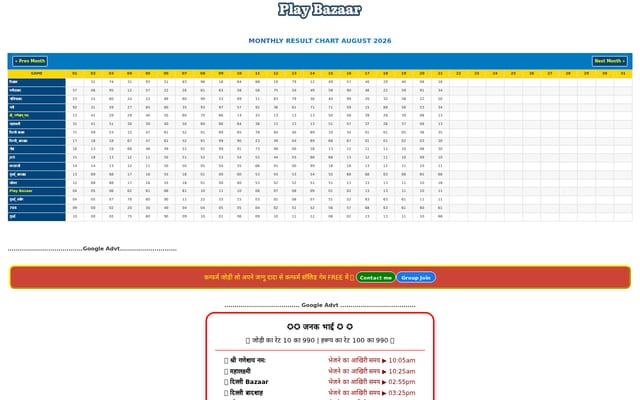 Screenshot of play-bazaar.com