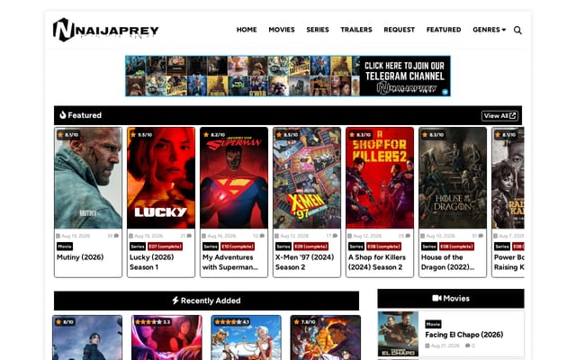 Screenshot of naijaprey.tv
