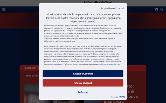 Screenshot of tuttobolognaweb.it