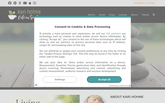 Screenshot of cafeausoul.com
