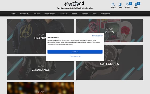 Screenshot of merchoid.com
