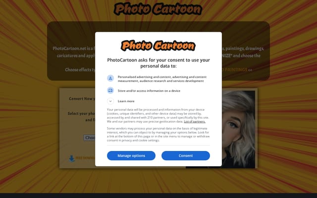 Screenshot of photocartoon.net