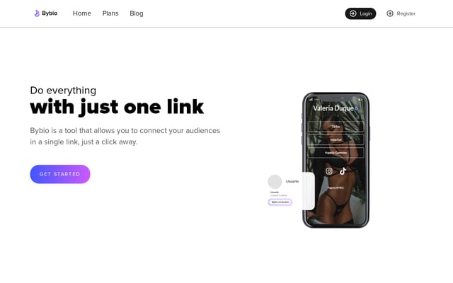 Screenshot of bybio.co