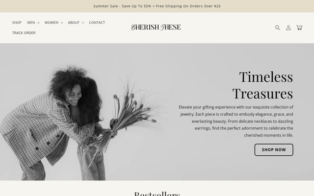 Screenshot of cherishthese.com