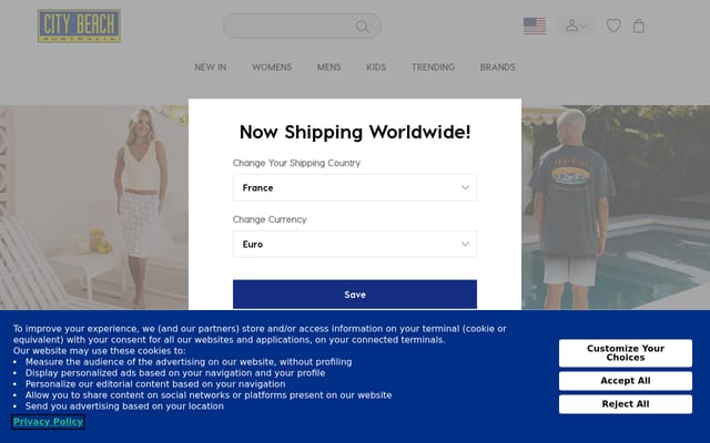 Screenshot of citybeach.com