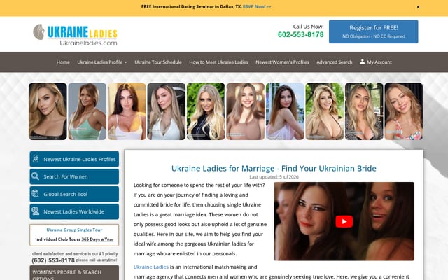 Screenshot of ukraineladies.com