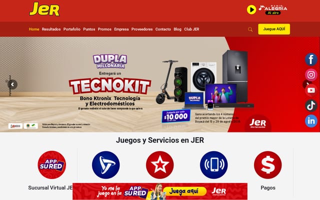 Screenshot of jer.com.co