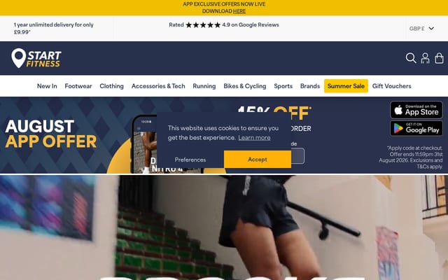 Screenshot of startfitness.co.uk