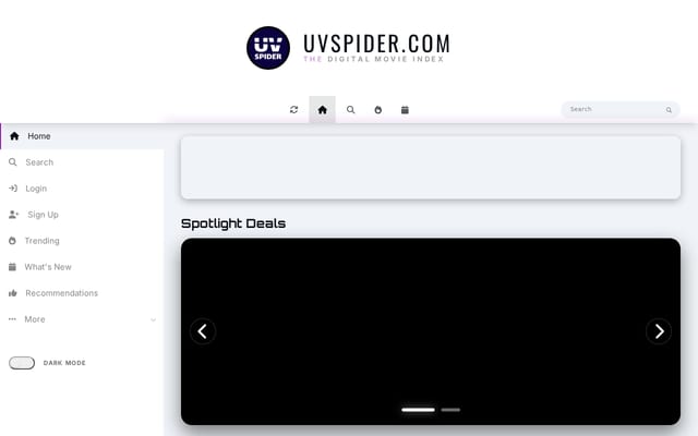 Screenshot of uvspider.com