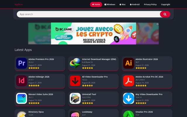 Screenshot of appdoze.com