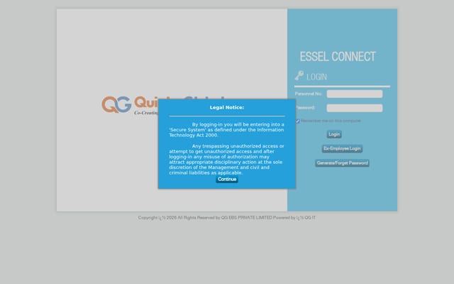 Screenshot of esselconnect.in