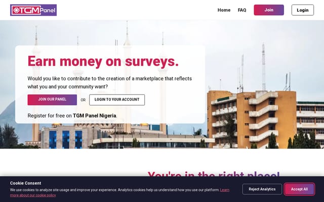 Screenshot of tgmpanel.ng