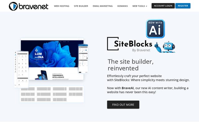 Screenshot of bravesites.com