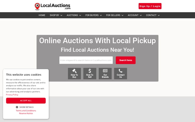 Screenshot of localauctions.com