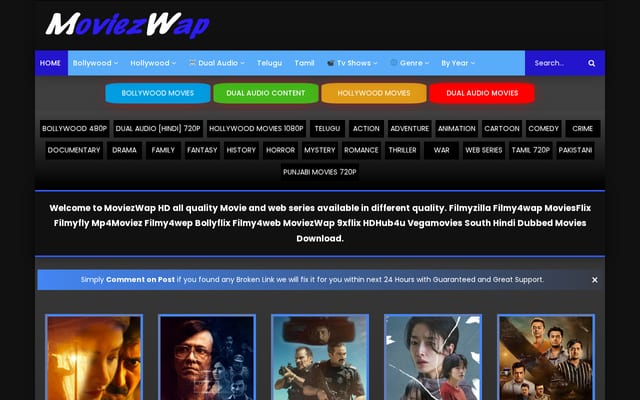 Screenshot of moviezwaphd.org