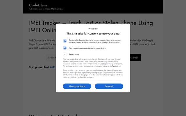 Screenshot of codeclary.com