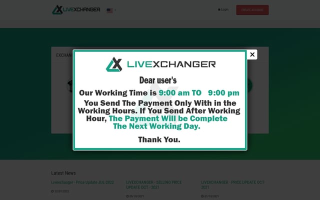 Screenshot of livexchanger.com