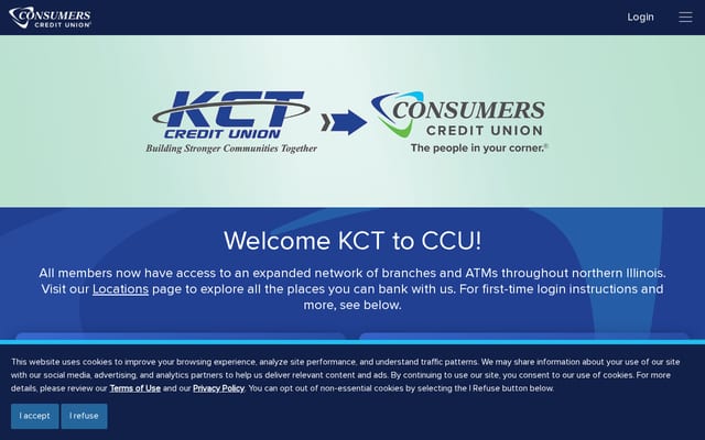 Screenshot of kctcu.org