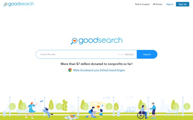 Screenshot of goodsearch.com