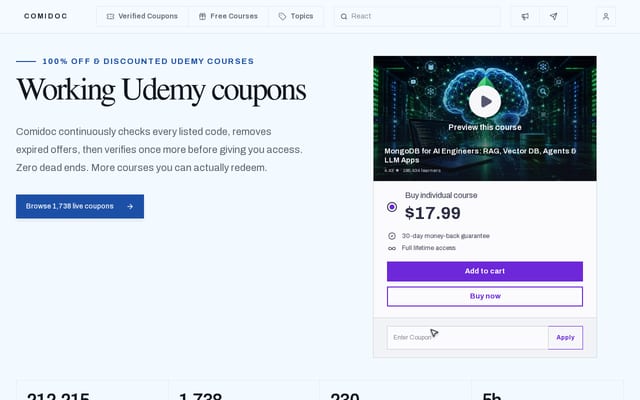 Screenshot of comidoc.net