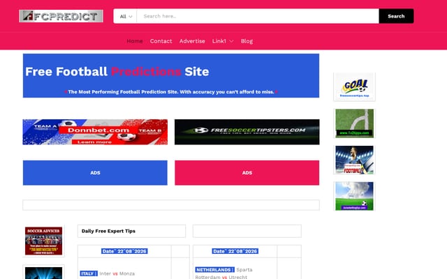 Screenshot of fcpredicts.com