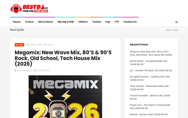 Screenshot of bestdjmix.com